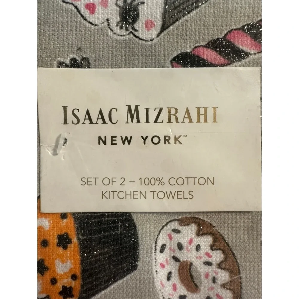 Isaac Mizrahi New York Halloween Kitchen Towels, Set of 2, Cotton‎